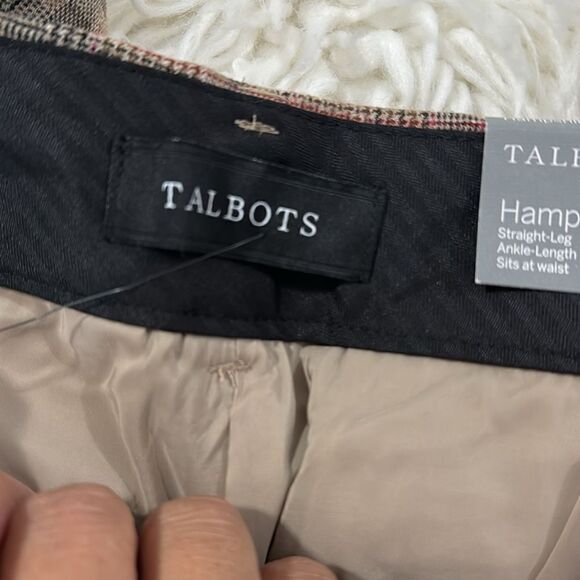 TALBOTS HAMPSHIRE ANKLE PANTS NWT  STRAIGHT LEG ANKLE LENGTH SITS WAIST SIZE 8 - Picture 5 of 11